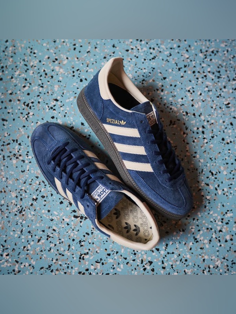 NEW Adidas Handball Spezial Athletic Shoe Sneaker Navy Cream Men US 6